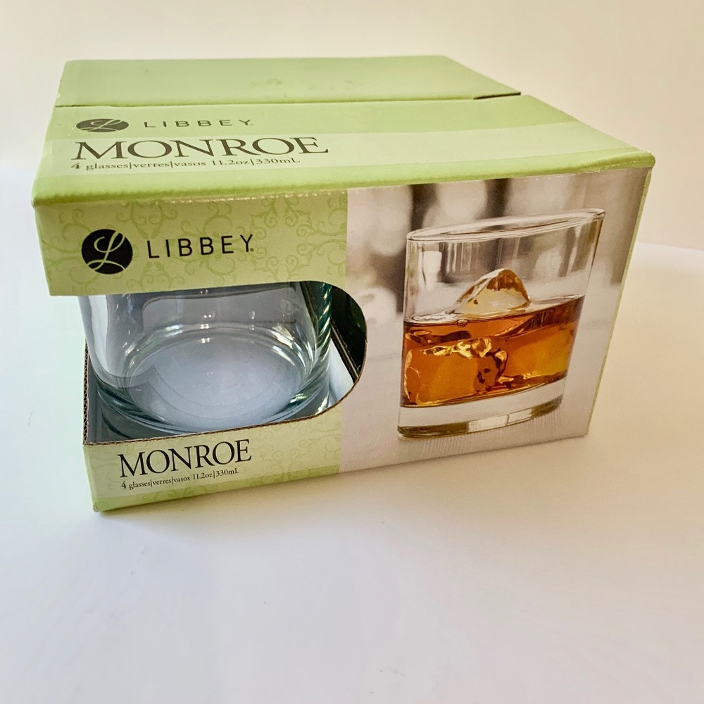 Libbey Monroe 4 glasses/ Birthday, Wedding gift